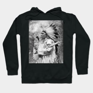 Indian Chief Whirlwind Soldier, 1925. Vintage Photo Hoodie